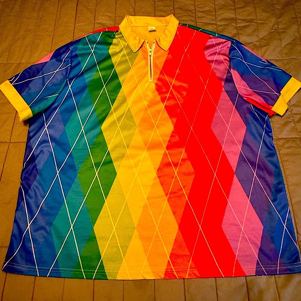 Multicolor Men's Pride Rainbow Polo Shirt